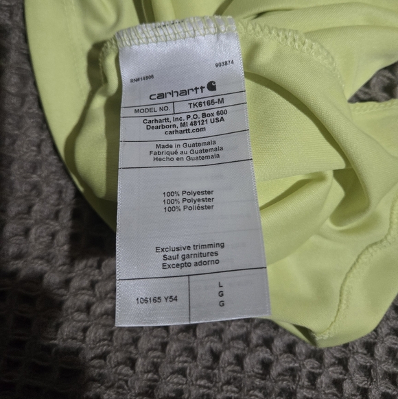 Carhartt Men's Force Sun Defender Lightweight Light Green Hooded Size L - Picture 9 of 12